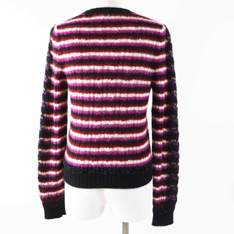CHANEL P75766 With Coco Mark Plate Coco Mark Chain Striped Pattern Long Sleeve