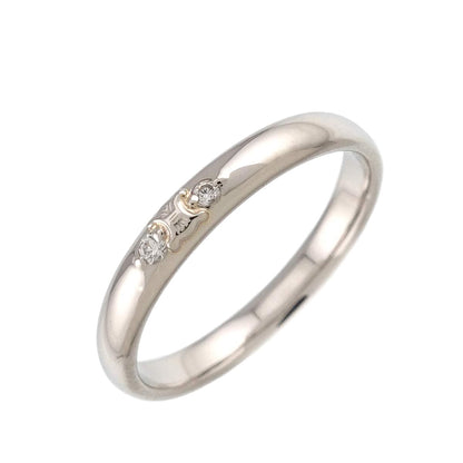 Celine Macadam Ring Diamond Pt Platinum 18k YG Yellow Gold