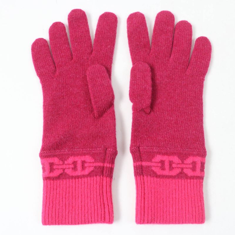 Hermes H232006g Heaven Haven Rose Extrême Cashmere Chaine D'ancre Knitted