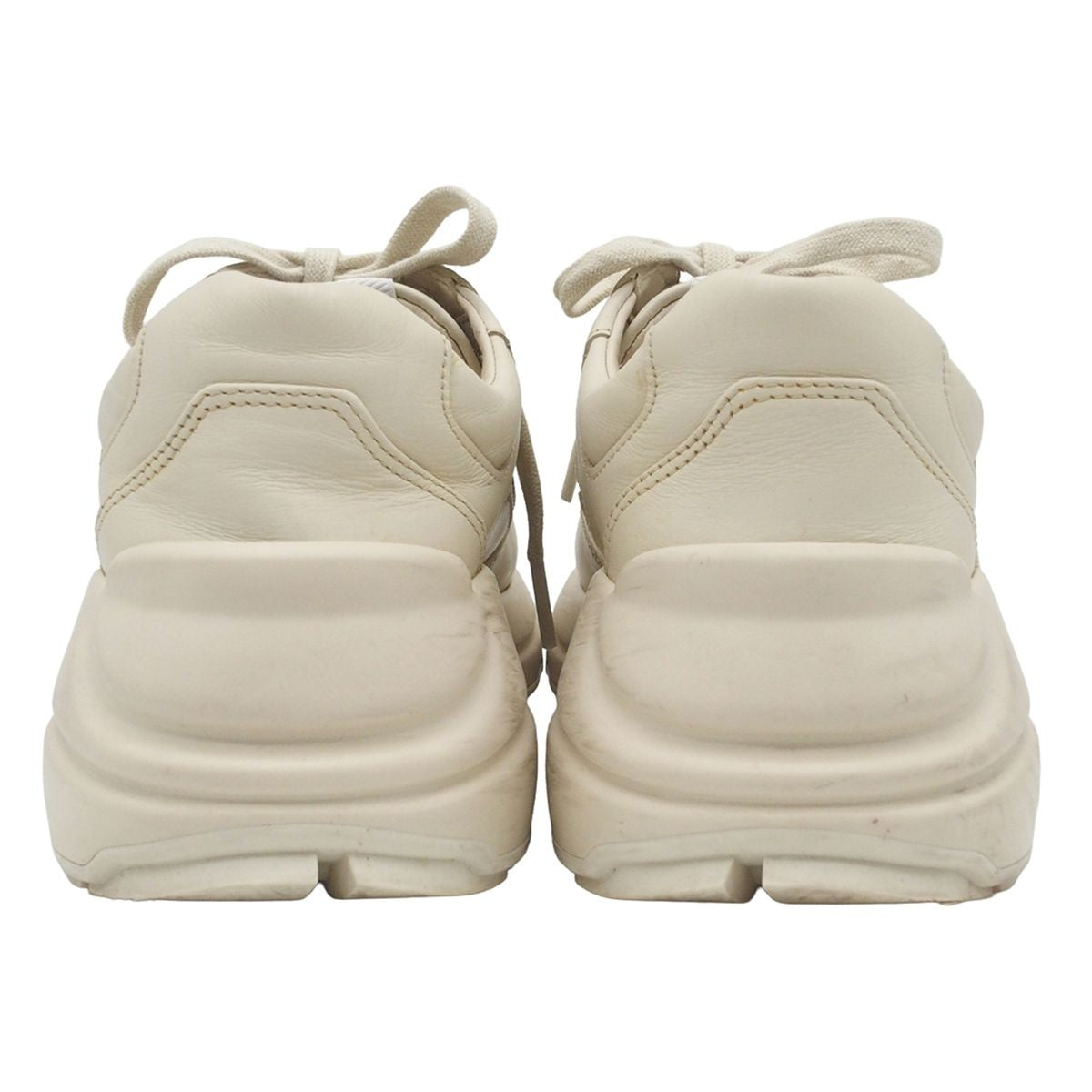 Gucci Rhyton Ivory Leather GG Heart Sneakers — view 4