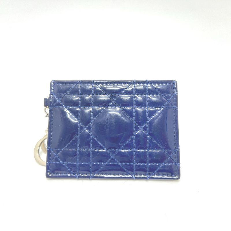 DIOR Card Case Cannage Blue