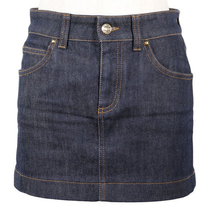 Gucci Bb05310310 Denim Navy Women's Mini Skirt