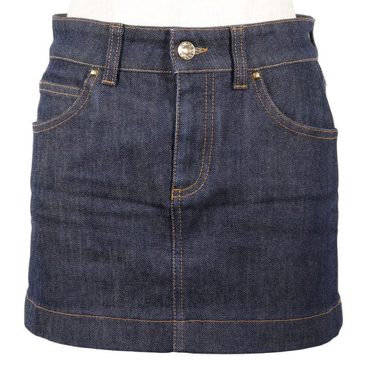 Gucci Bb05310310 Denim Navy Women's Mini Skirt