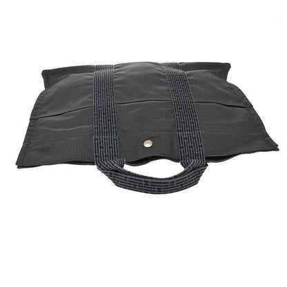 Hermes Her Line MM Hand Tote Bag Canvas Gray 38ka972