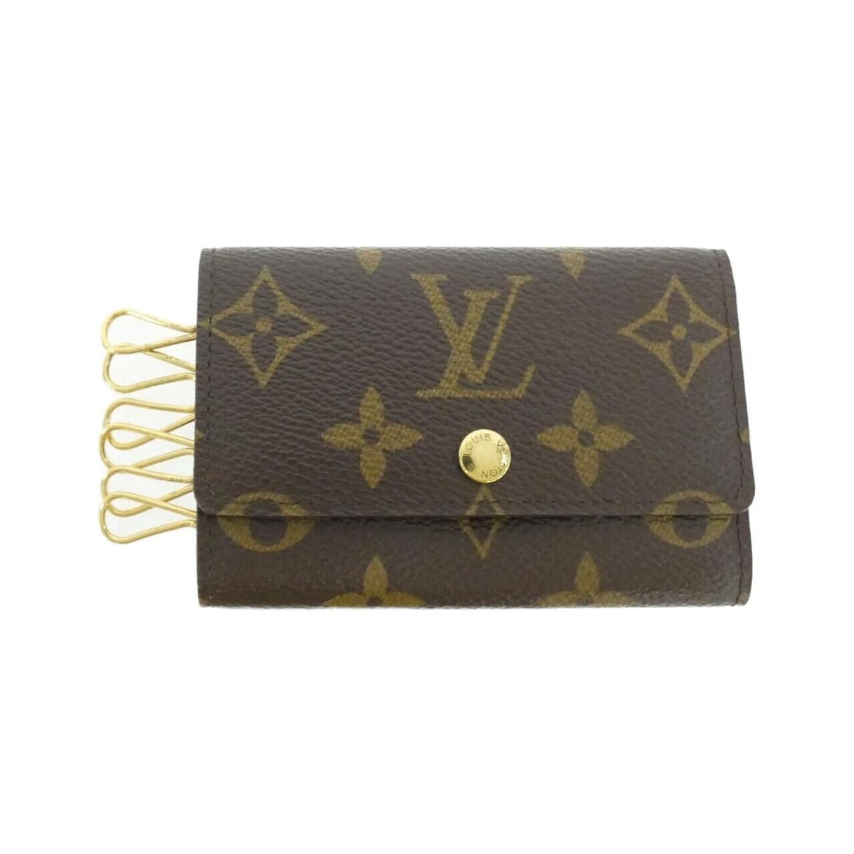 Louis Vuitton Monogram Multicles Key Case Holder Brown Marron