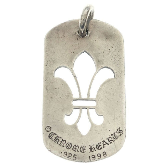 Chrome Hearts D Tag Lrg CO BS Fluer BS Flag Dog Tag Necklace Top
