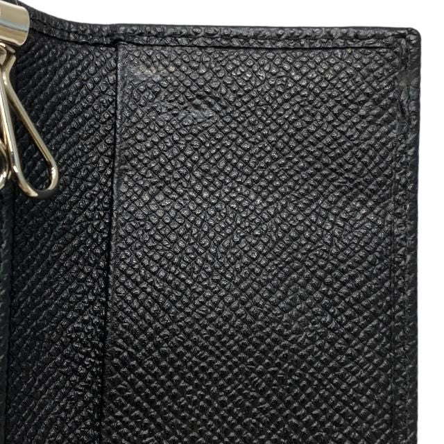 Bvlgari 288156 6-ring Key Case Logo Clip Leather Black