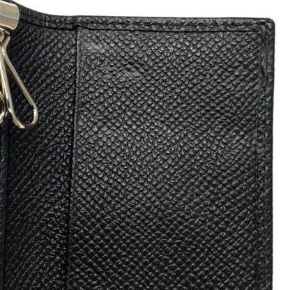 Bvlgari 288156 6-ring Key Case Logo Clip Leather Black