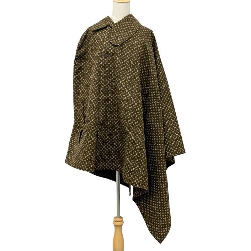 Louis Vuitton Outerwear Cotton Brown Logo NIGO Micro Monogram Poncho Cape