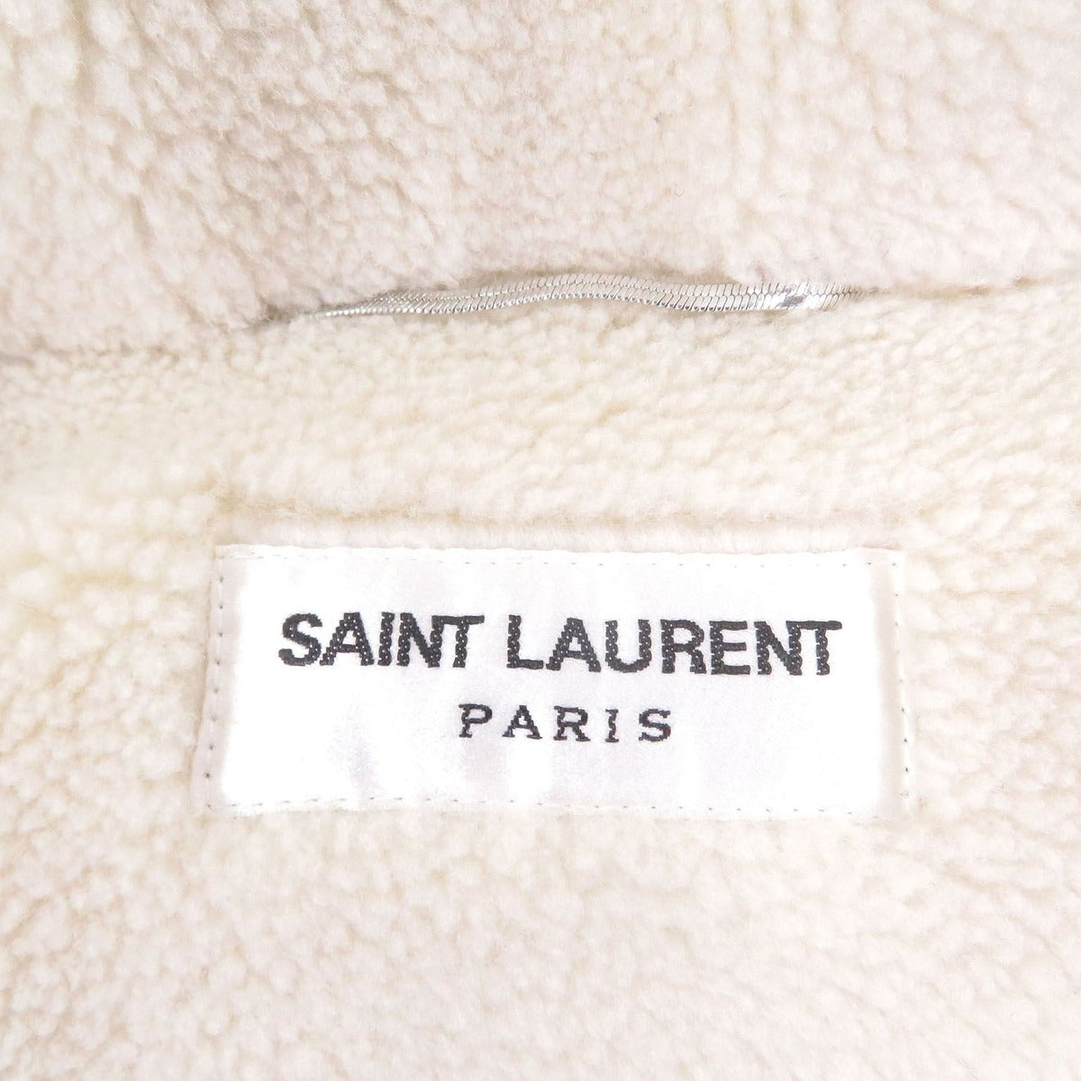Saint Laurent Paris Shearling Back Logo Jacket — view 7
