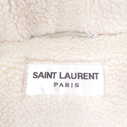 Saint Laurent Paris Shearling Back Logo Jacket — view 7