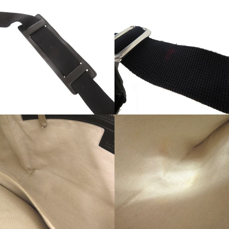 Gucci GG Embossed 658565 Black Messenger Bag Shoulder Bag Black 1774 Gucci Men's