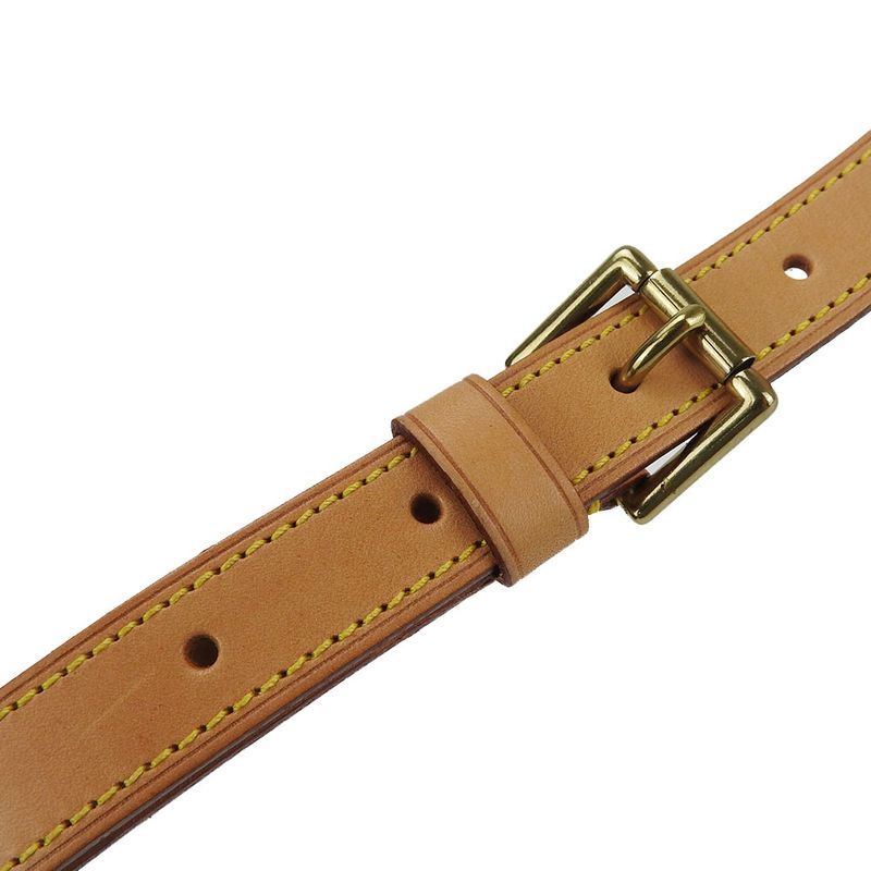 Louis Vuitton Shoulder Strap Nubuck Leather Beige Gold Hardware Shoulder Strap