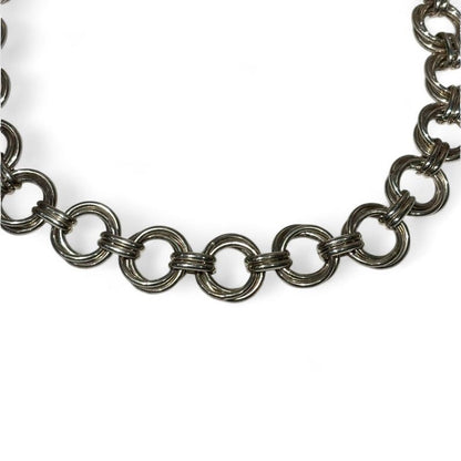 Tiffany & Co Vintage Trinity Circle Link Chain Necklace SV 925 Silver
