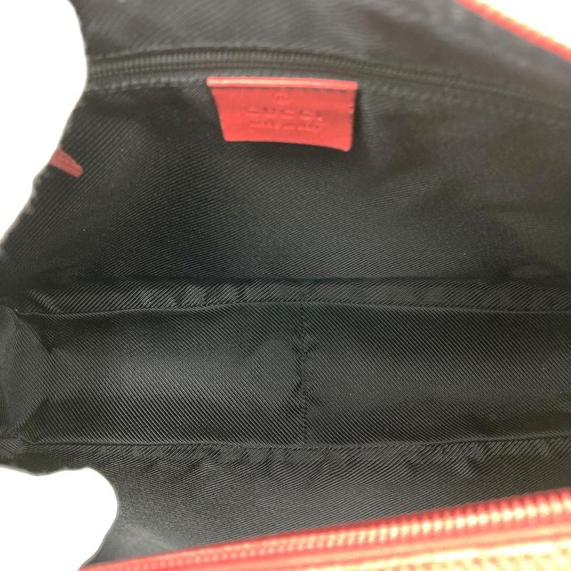 Gucci 001 4205 Shoulder Bag Brown/red GG Canvas/leather Ladies Fashion Brand