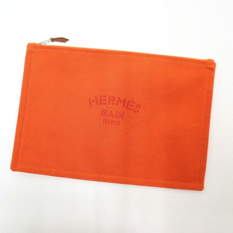 Hermes Yachting GM Orange Canvas Shoulder Bag