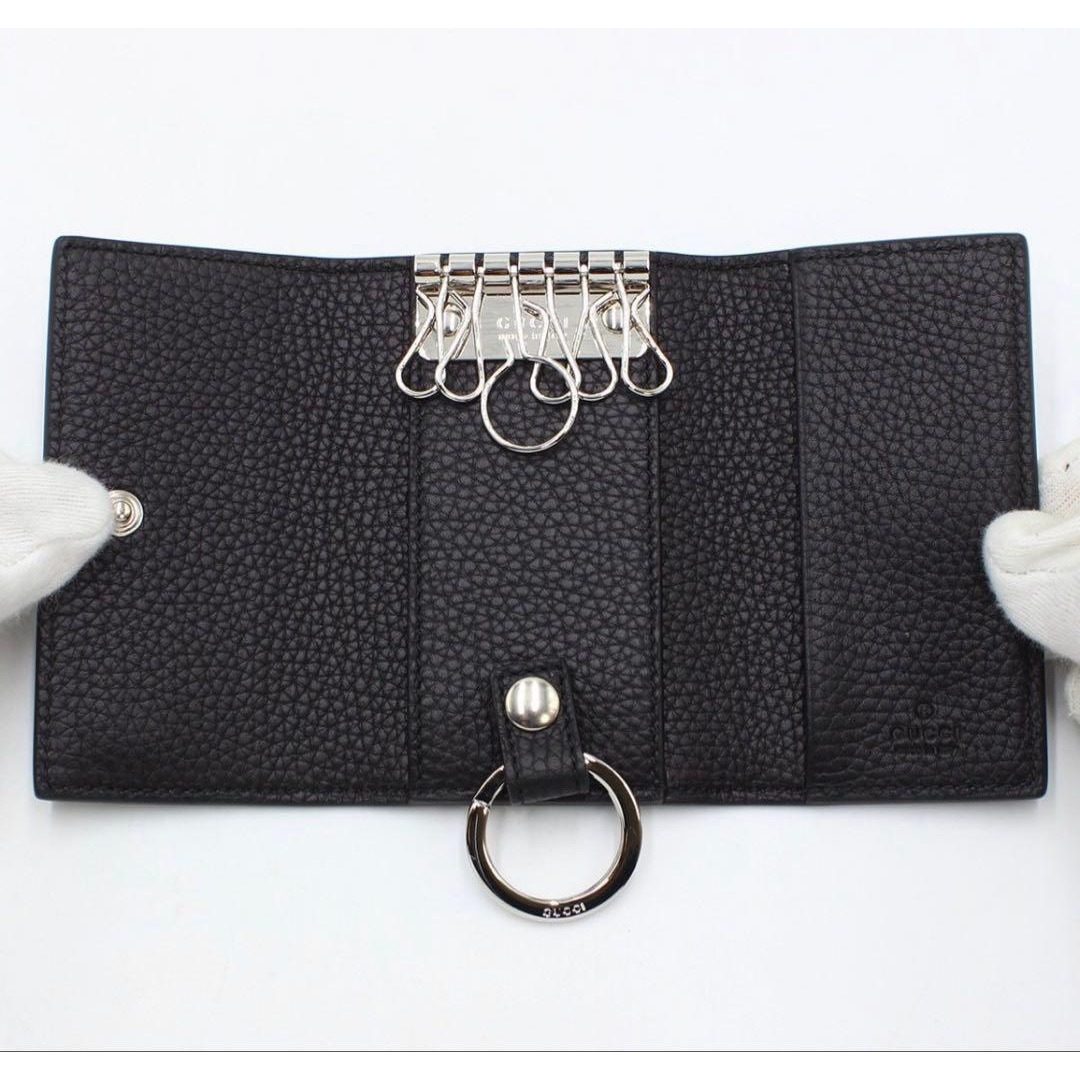 Gucci Double Leather Key Case Key Holder — view 4