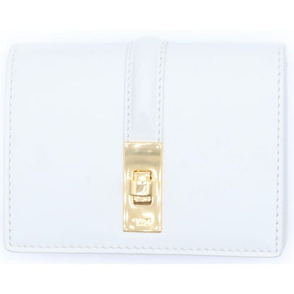 Celine Small Trifold Card Case White