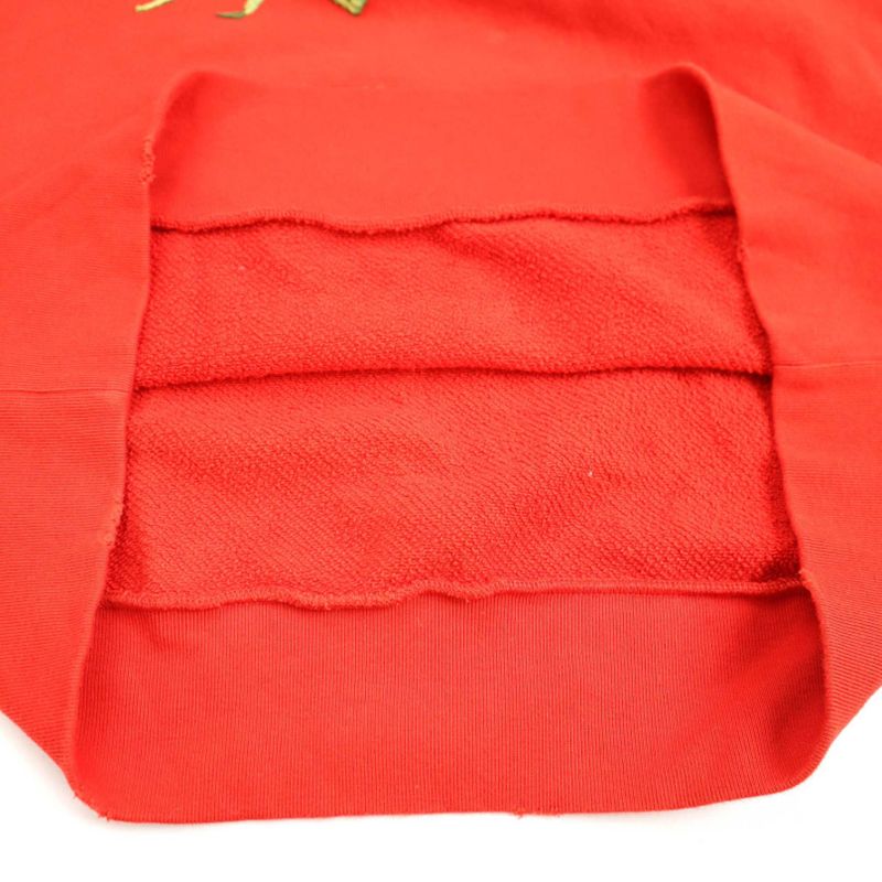 Gucci Vintage Logo Hibiscus Embroidery Oversize D Hoodie 457931 X5s77 Red L