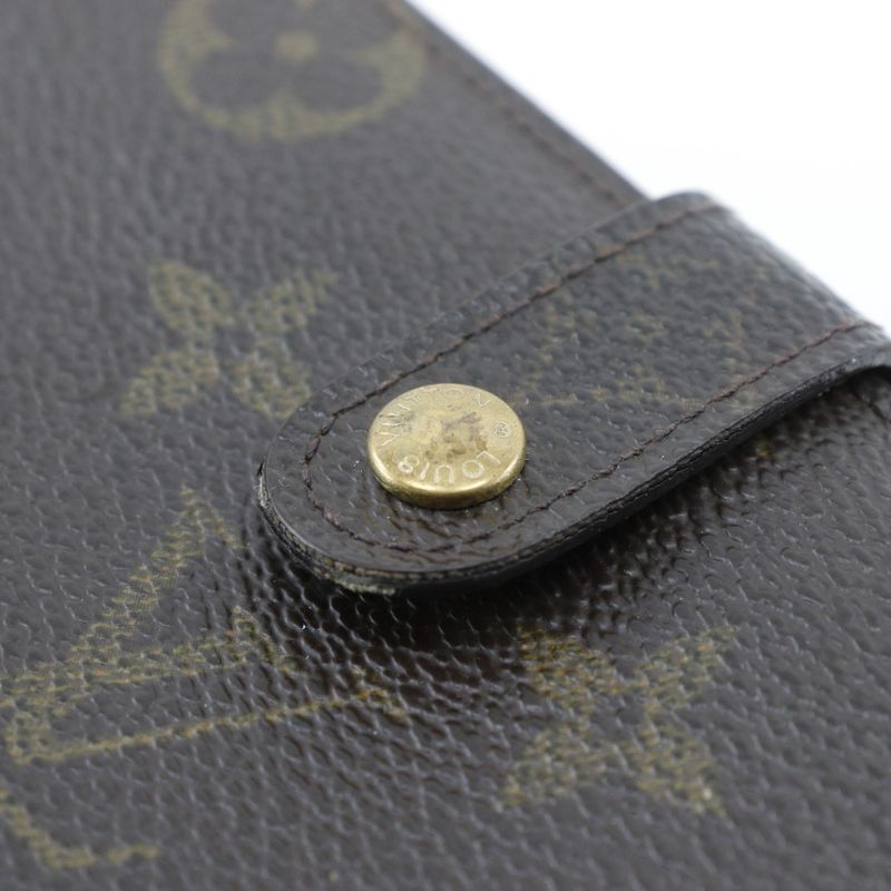 Louis Vuitton Porte Monet Vieux Viennois Clasp M61663 Monogram Canvas Brown