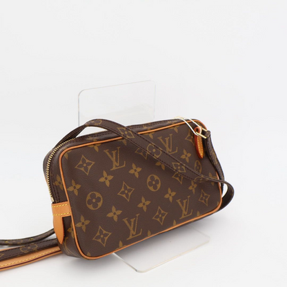 Louis Vuitton Monogram Marly Bandouliere M51828 Brown PVC Shoulder Bag