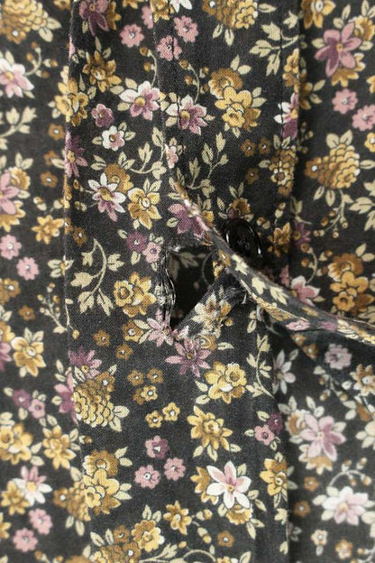 Celine 20zx1056i Long Sleeve Shirt With Flower Pattern Men's 38