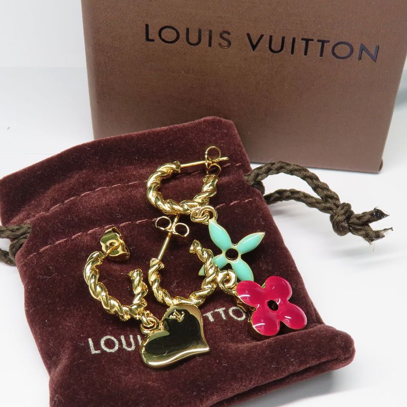 Louis Vuitton Earrings Boucle Dreille Sweet Monogram M65472 3 Pieces