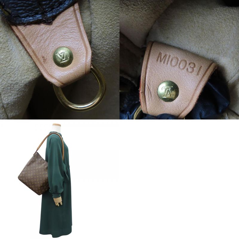 Louis Vuitton Shoulder Bag Looping GM M51145 Monogram Nubuck Brown Shoulder