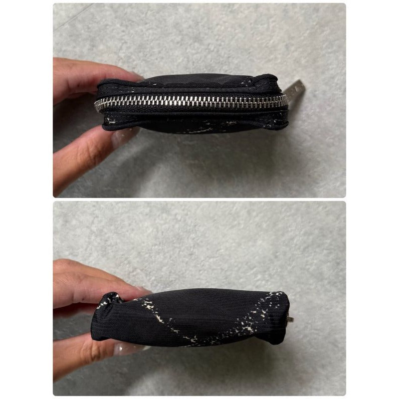Chanel Vintage Travel Line Coin Case Mini Pouch Wallet Logo Black Nylon — view 7