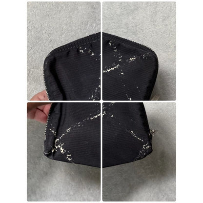 Chanel Vintage Travel Line Coin Case Mini Pouch Wallet Logo Black Nylon — view 8