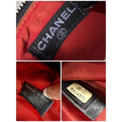 Chanel Vintage Travel Line Coin Case Mini Pouch Wallet Logo Black Nylon — view 9