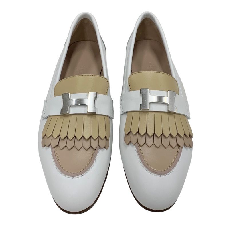 Unused Hermes Royale Loafers Leather Shoes Moccasins Flat Shoes Hhardware