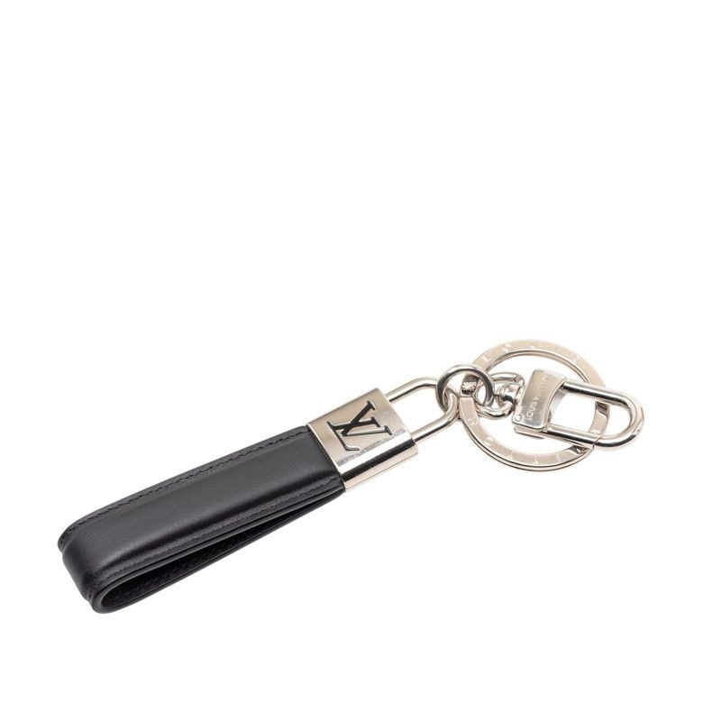 Louis Vuitton Key Holder LV Padlock Key Ring Charm Silver Black Metal