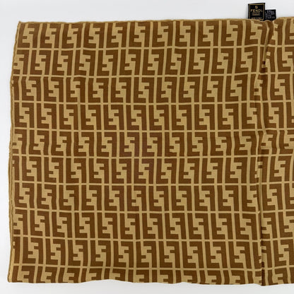 Fendi Scarf Brown Silk Vintage — view 12