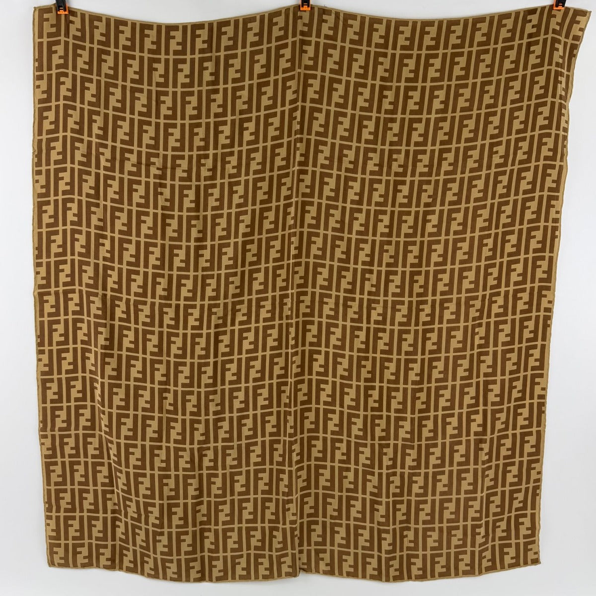 Fendi Scarf Brown Silk Vintage — view 2