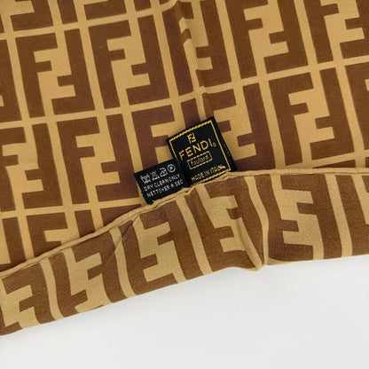 Fendi Scarf Brown Silk Vintage — view 9