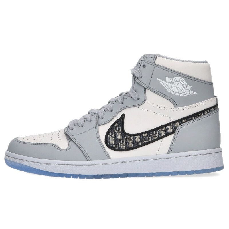 Dior Nike Air Jordan 1 High OG Sneaker White X Gray Black