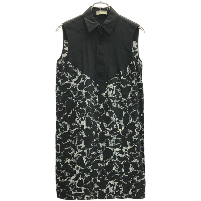 Balenciaga Rayon Sleeveless Shirt Dress 342823 Tma04 Black 36