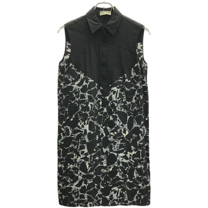 Balenciaga Rayon Sleeveless Shirt Dress 342823 Tma04 Black 36