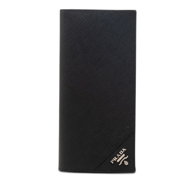 Prada Saffiano Bifold Wallet Black Leather
