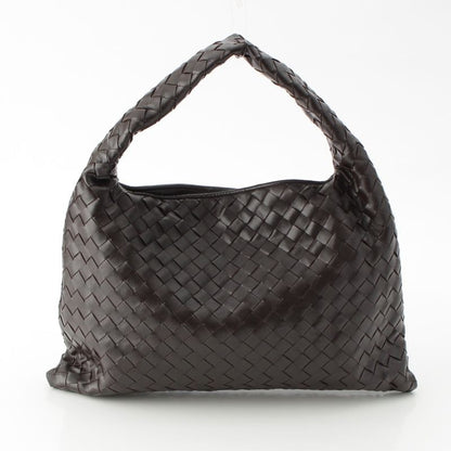 Bottega Veneta Hop Small Leather Intrecciato One Shoulder Handbag Brown