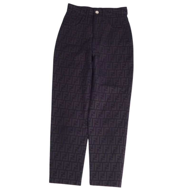 Vintage Fendi Pants Long Pants Zucca Print Na