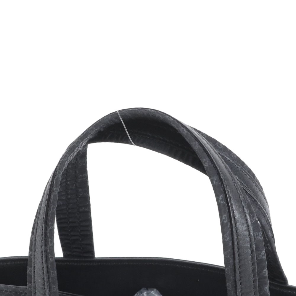Gucci Micro GG Leather Handbag Tote Black — view 2