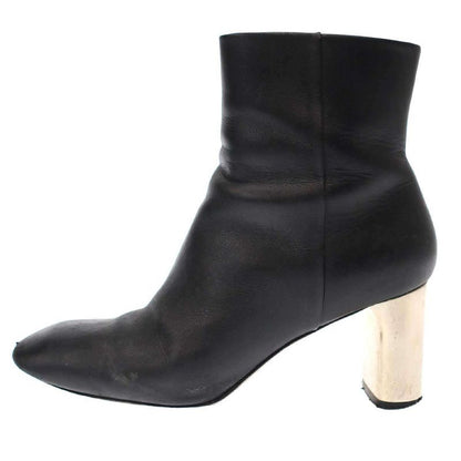 Celine Phoebe Period Bambam Side Zip Metal Heel Ankle Boots Black 36 1 2