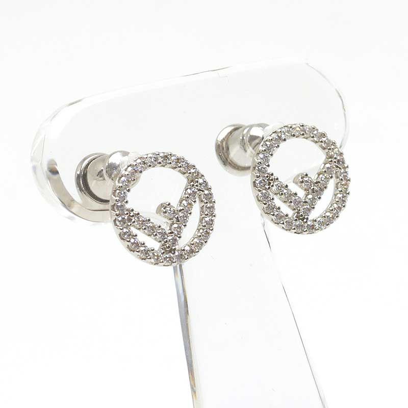Fendi F'is Fendi Earrings Plated Rhinestones