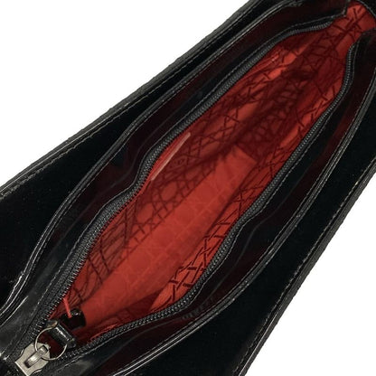 Dior/christian Dior Handbag Canage Stitch Black Leather