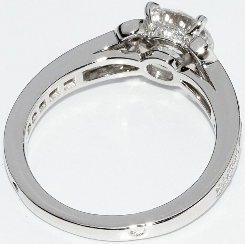 Cartier Ring Pt950 Diamond 115ct (e-vs1-verygood-none) Pavé Diamond Ballerina