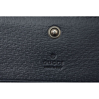 Gucci Mini Wallet Bifold Folding GG Navy Beige Ophidia Blue — view 9