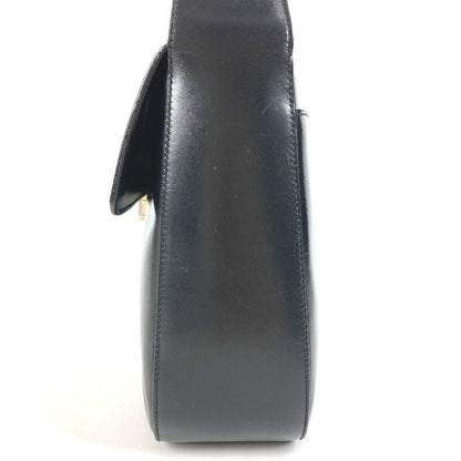 Prada Shoulder Bag Logo B7470 Leather Black