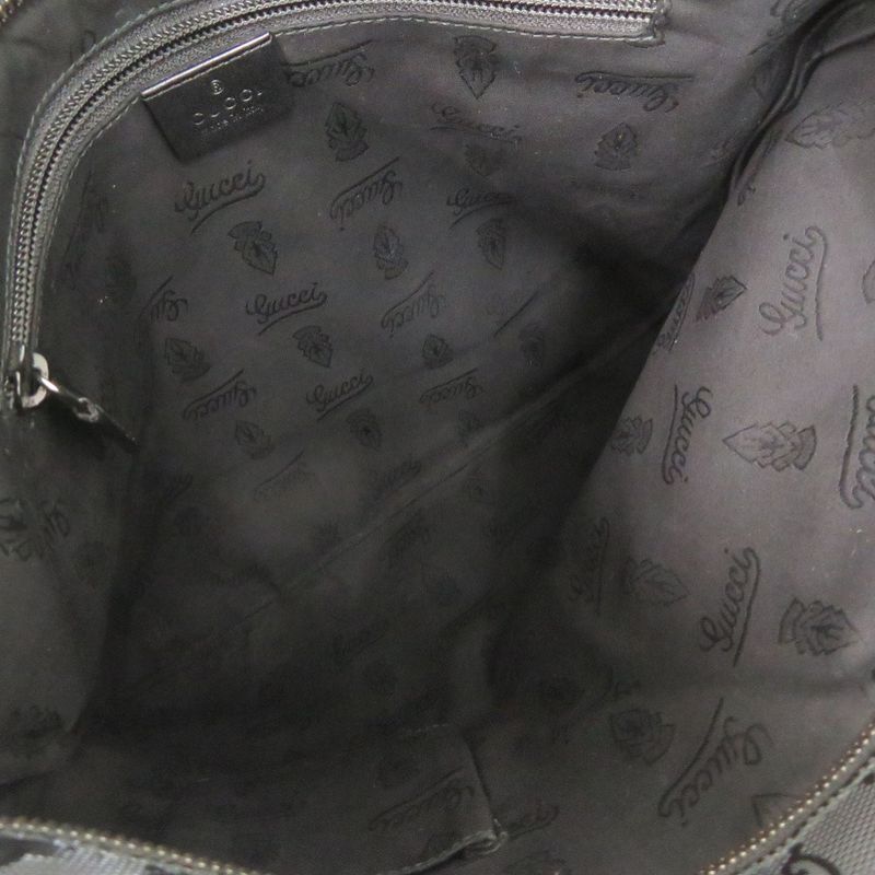 Gucci GG Imprime 201446 PVC Leather Black Shoulder Bag Black 1327 Gucci